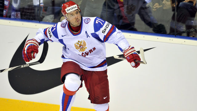New Jersey Devil Ilya Kovalchuk headlines another competitive Russian squad. (AP/Bela Szandelszky)