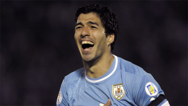 Luis Suarez has been the cause of plenty of turmoil back at his club of Liverpool in England, but the Uruguay striker is still among the world’s most dangerous forwards. Give him half a chance, and you are likely to be punished. (AP/Matilde Campodonico)