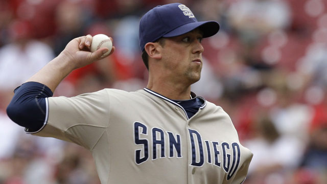 Luke Gregerson is inexpensive with expiring arbitration eligibility, the veteran reliever with a nasty slider looks likely to leave the Padres (AP/Al Behrman)