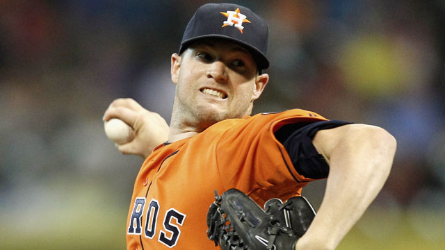 Numerous teams have contacted the Houston Astros about right-hander Bud Norris, looking for inexpensive and reliable starting help (AP/Bob Levey)

