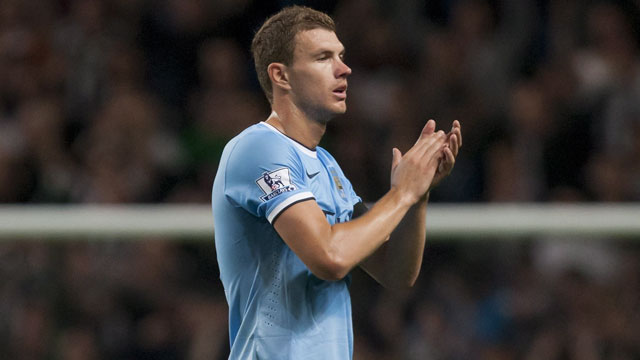 Edin Džeko will have every opportunity to succeed for Manchester City, and took advantage with class on the day (AP/Jon Super)