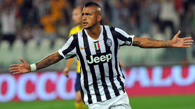 Arturo Vidal of Juventus is as versatile a midfielder as there is on the planet, but what he is best known for is taking no prisoners when it comes time to battle for a ball. The Chilean international is also certainly a threat going forward and was voted the Italian champions’ player of the year last season (AP/Massimo Pinca)