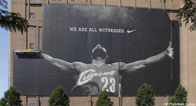 PHOTO: Check out Nike's new LeBron James banner in Cleveland 