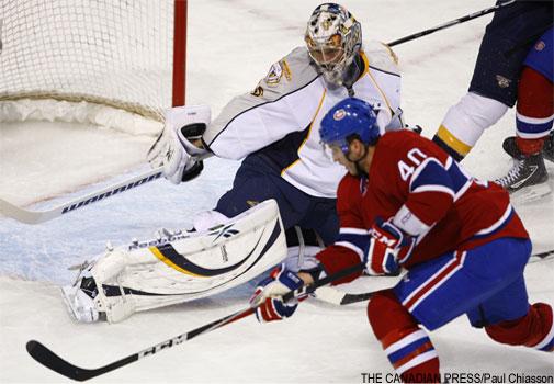 Rinne stops 30 as Preds shutout Habs