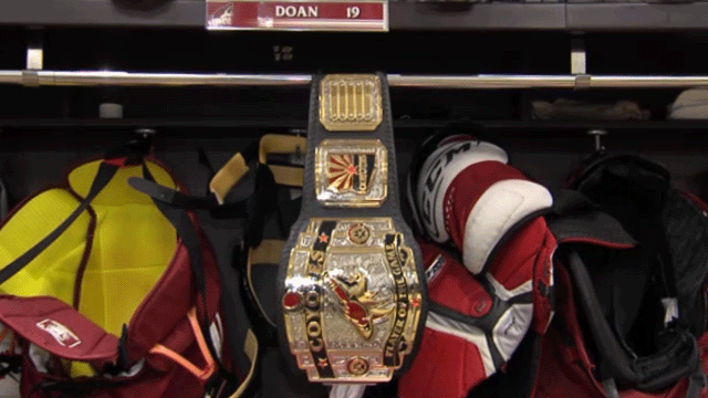 Coyotes Custom Wwe Style Belt Outshines All Sportsnet Ca