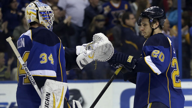 Allen, Backes lift Blues to 3rd straight win