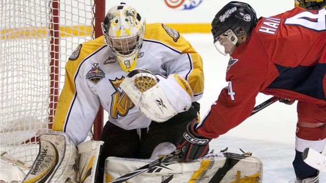 The host Brandon Wheat Kings made it to the final in 2010, but got destroyed by the high-powered Windsor Spitfires in the last game.  (CP/Frank Gunn)