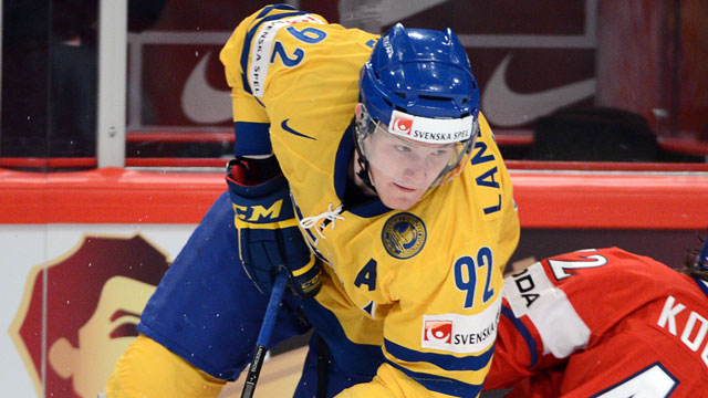 Colorado Avalanche captain Gabriel Landeskog will be looked to for leadership and character, as well as his scoring ability by the Swedes. (AP/Niklas Larsson)