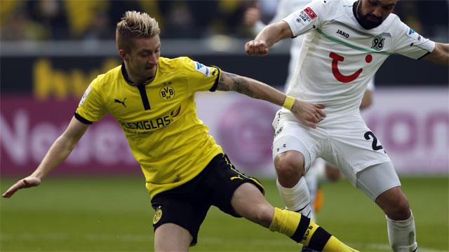 Marco Reus, along with Lewandowski and Gotze, make up Dortmund's dangerous Big Three. Deadly from set pieces, the 23-year-old's speed and versatility will make him a top priority for Munich's defenders. (AP/Frank Augstein)