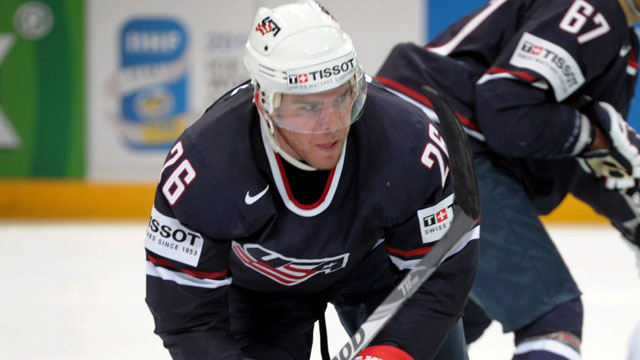 A young Team USA will rely on hard work and timely scoring from the likes of Colorado Avalanche forward Paul Stastny. (AP/Heikki Saukkomaa)