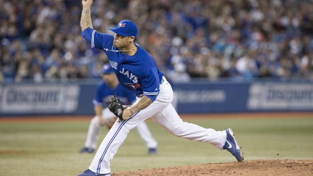 Sergio Santos was put on the 60-day DL on April 14 after sustaining a right-triceps strain. (CP/Chris Young)