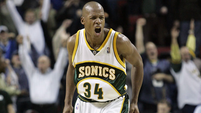 Ray Allen was a promising young star for the Seattle Super Sonics in 1998 when he acted and starred in He Got Game, a movie about a promising young star (AP/Ron Wurzer)