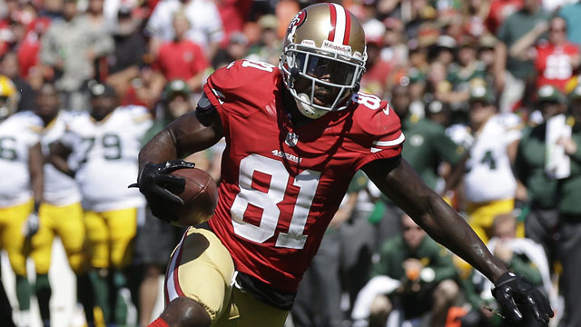 Anquan Boldin caught 13 passes for 208 yards and a touchdown in the San Francisco 49ers win over the Green Bay Packers (AP/Marcio Jose Sanchez)