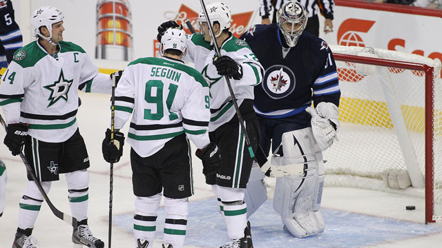 Seguin grabs four points as Stars beat Jets
