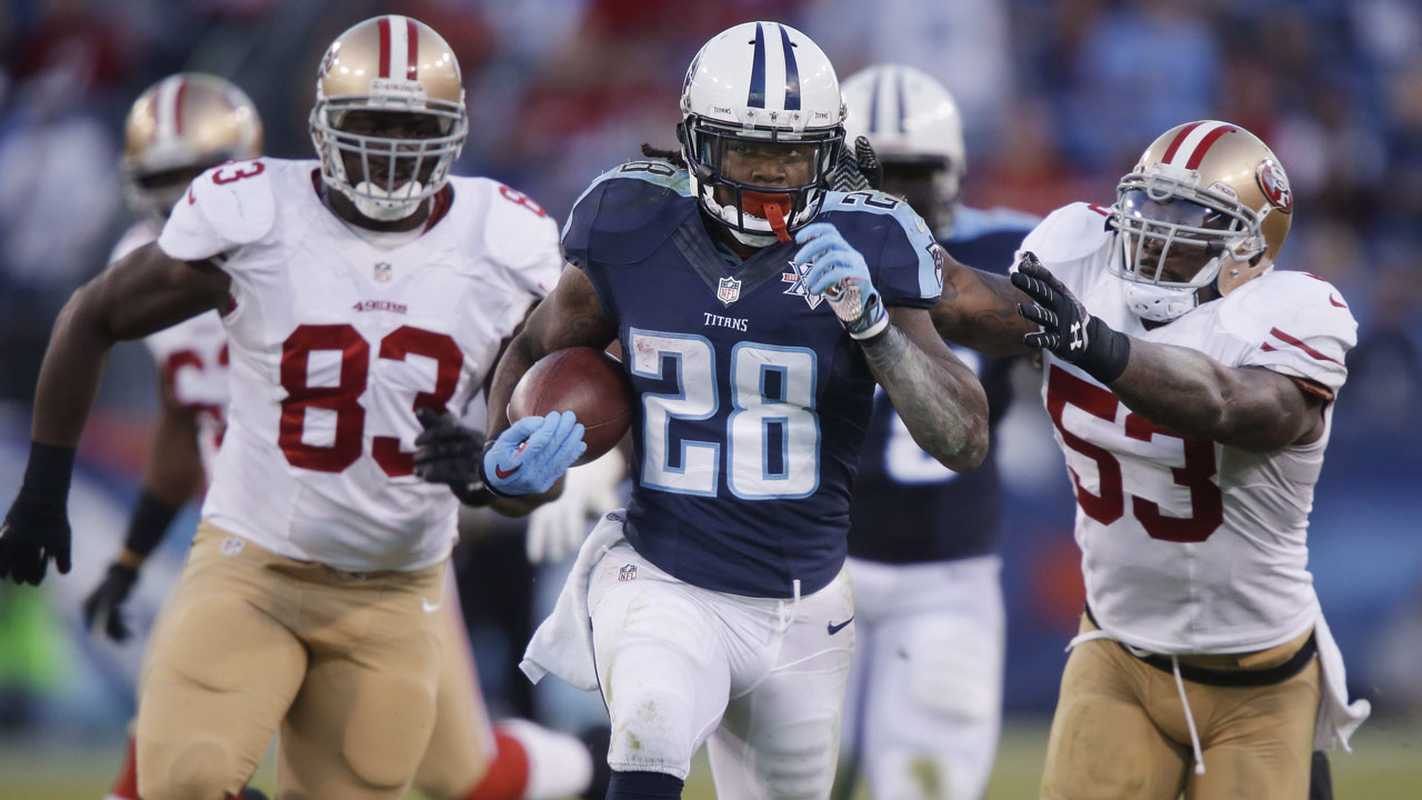 Chris Johnson signed with the New York Jets Johnson and says he needed ``a fresh start'' after six seasons with the Titans (Wade Payne/AP).