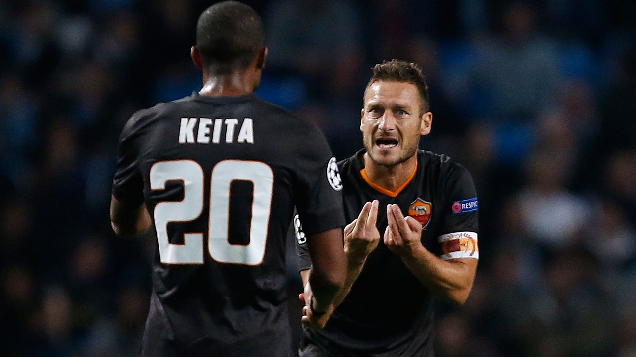 Maillot AS Roma – Francesco Totti – Match Porté – Europa League 2014/15 – Noir