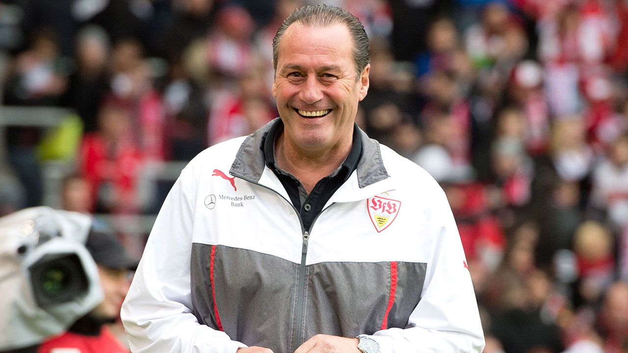 Huub Stevens, pictured as a coach for Stuttgart. (Sebastian Kahnert/AP