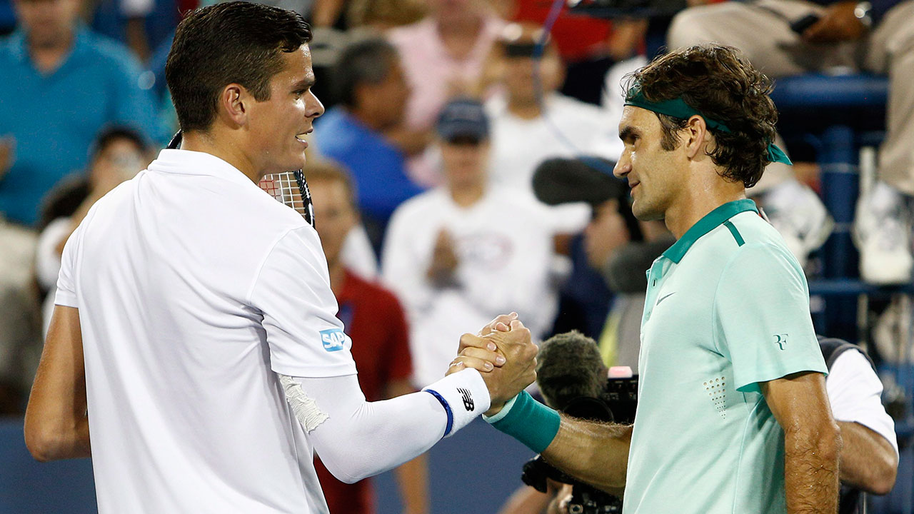 Milos-Raonic;-Roger-Federer