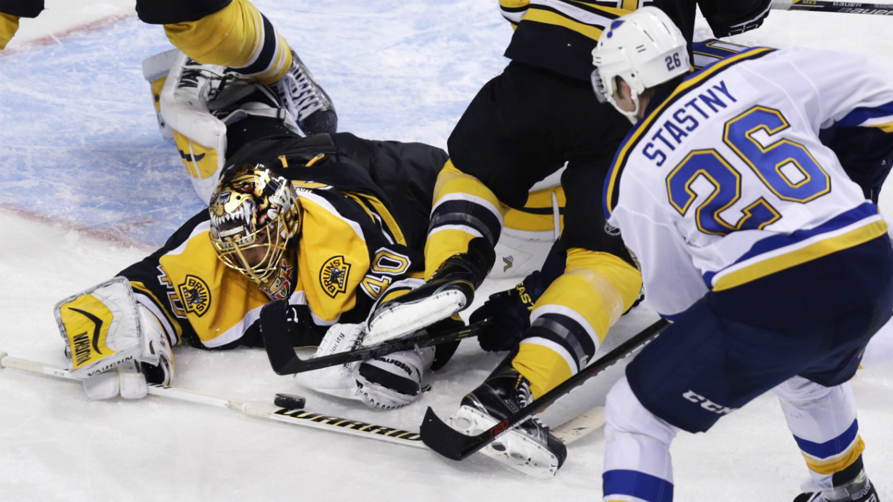 Rask, Bruins blank Blues