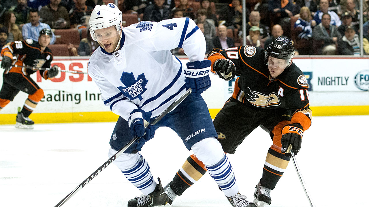 Cody-Franson;-Toronto-Maple-Leafs;-Corey-Perry;-Anaheim-Ducks