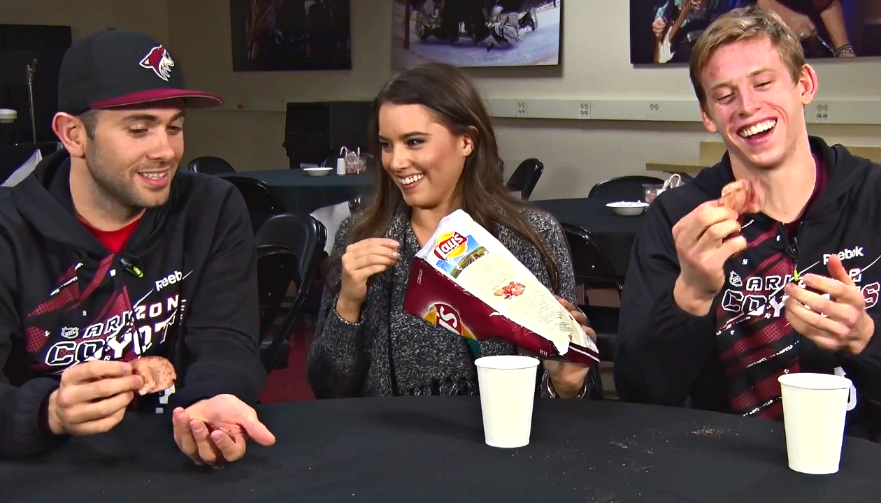 Keith-Yandle-and-Connor-Murphy-Canadian-snacks-Arizona-Coyotes