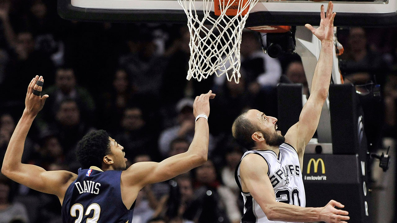 Manu-Ginobili;-Anthony-Davis;-New-Orleans-Pelicans;-San-Antonio-Spurs;-NBA