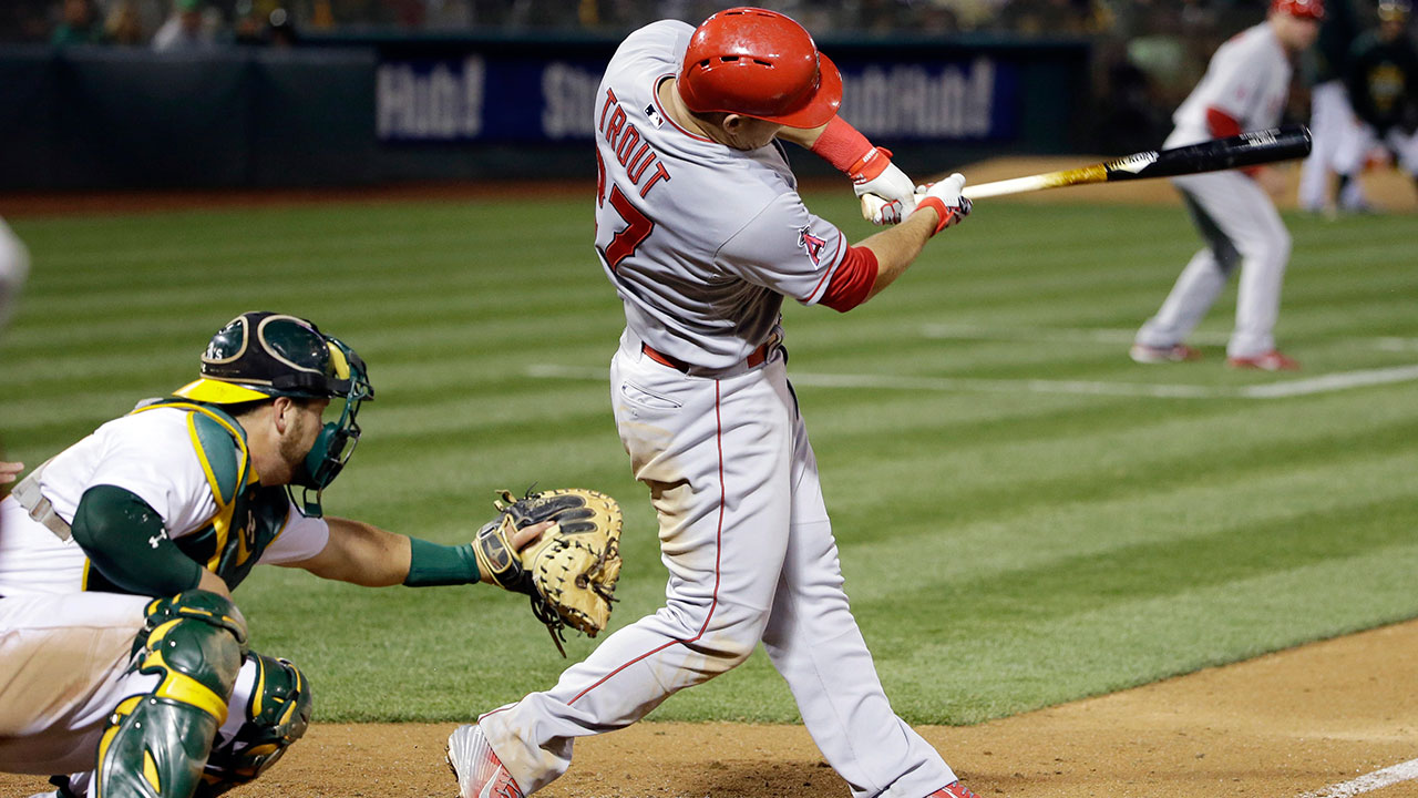 Mike-Trout;-Los-Angeles-Angels;-Oakland-Athletics;-MLB