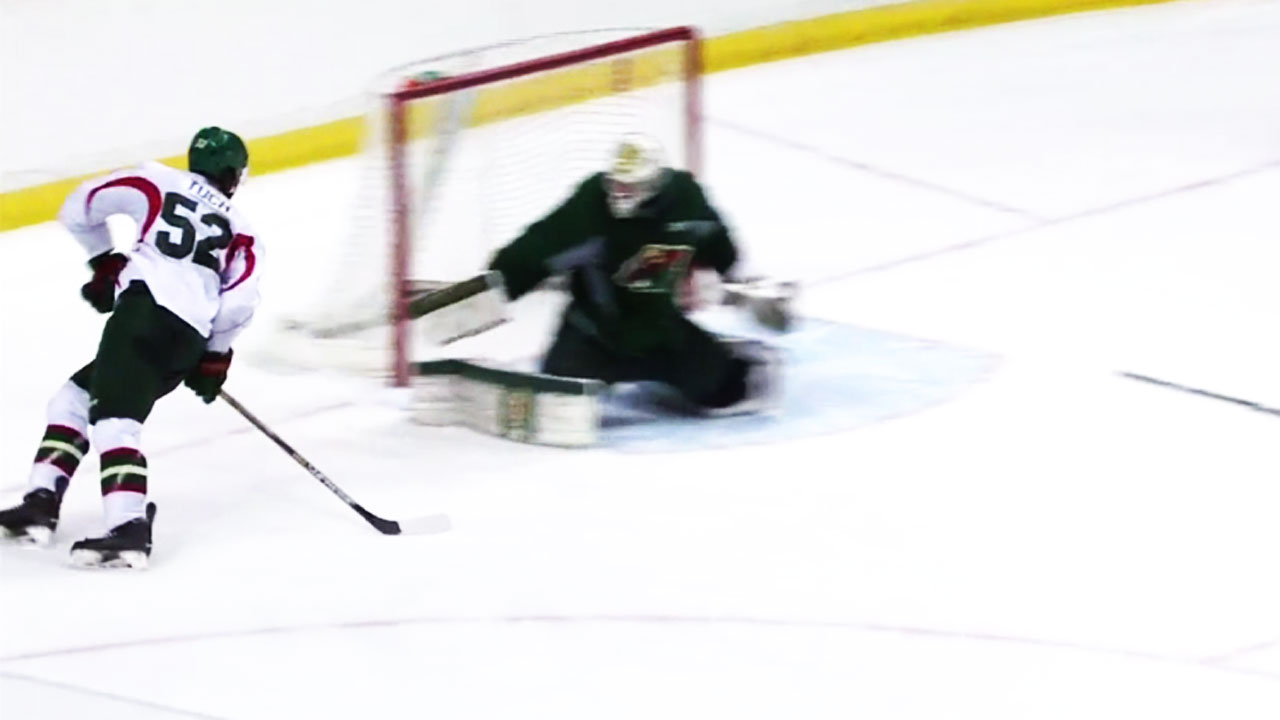2014 Draft Pick Alex Tuch scores a nice shootout goal with an even better  celebration in the Minnesota Wild Development Camp Scrimmage on 7-13-2015 :  r/sports
