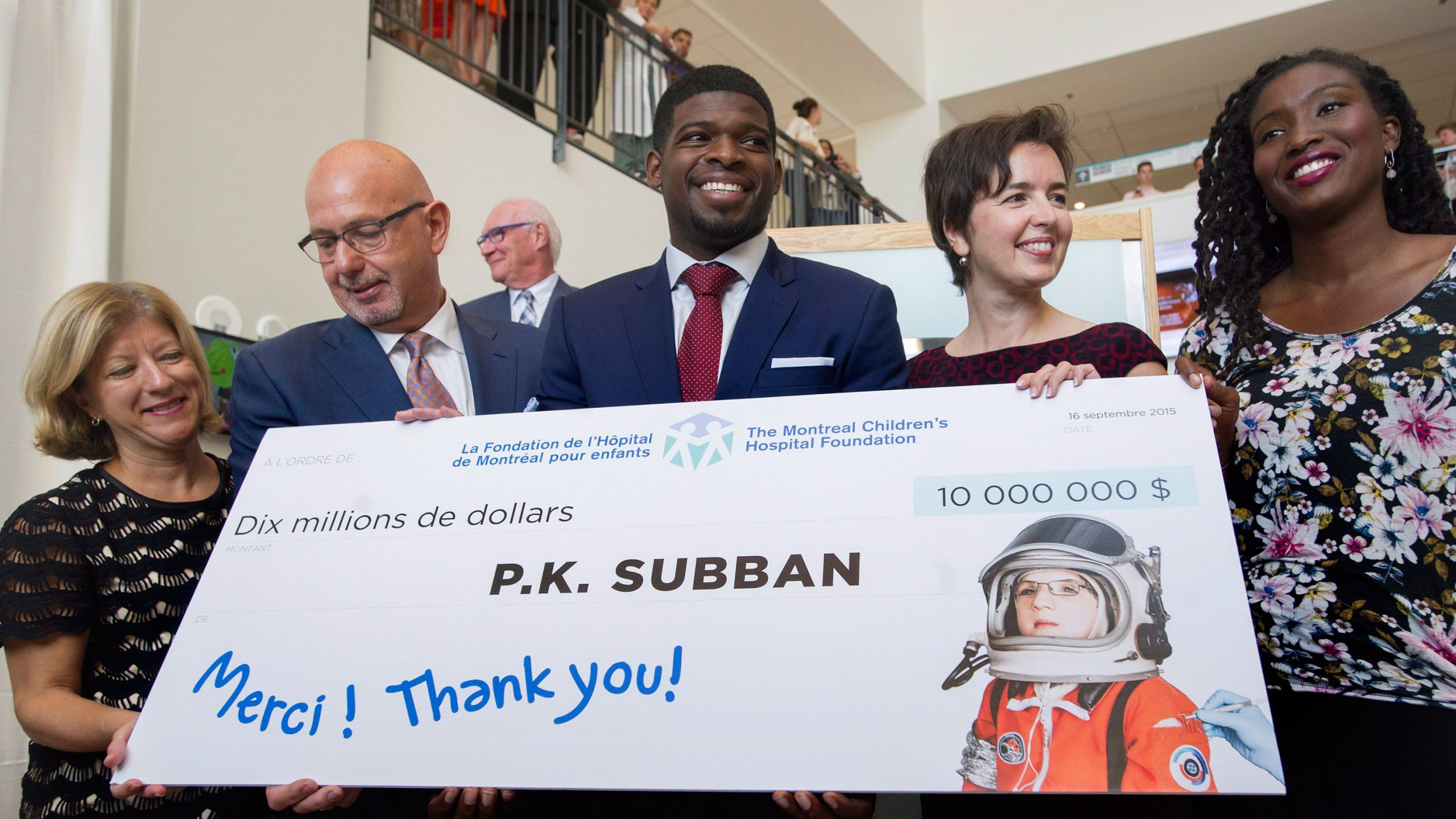 P.K. Subban donating $10 million to Montreal's Children's Hospital