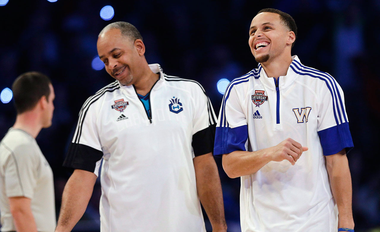 Dell Curry, father of Steph Curry, during his final NBA season