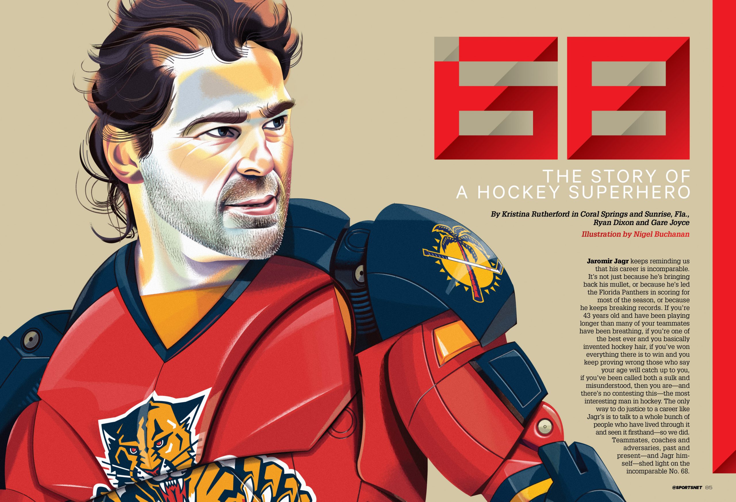 Jaromir Jagr lighting it up for the Devils as his colorful hockey