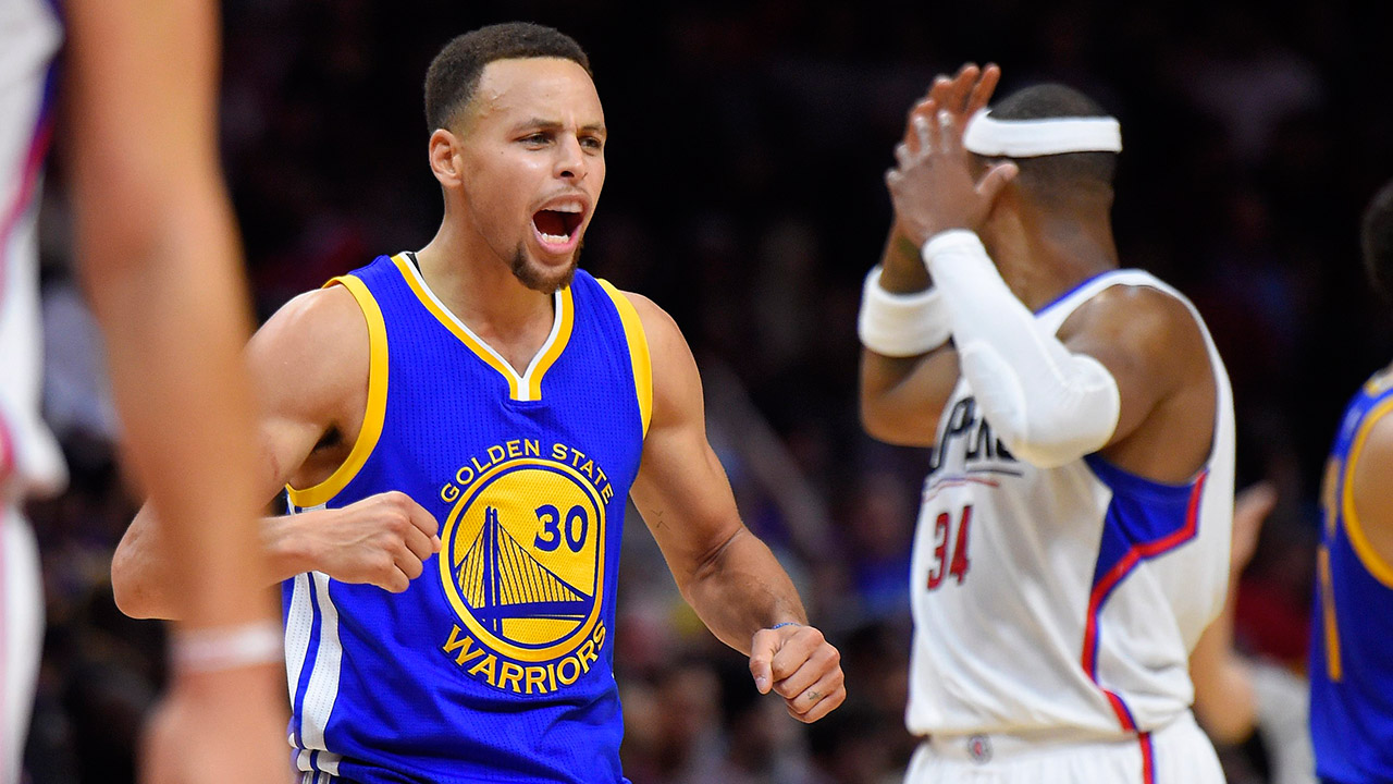 Stephen-Curry;-Golden-State-Warriors;-Los-Angeles-Clippers;-NBA;-Paul-Pierce