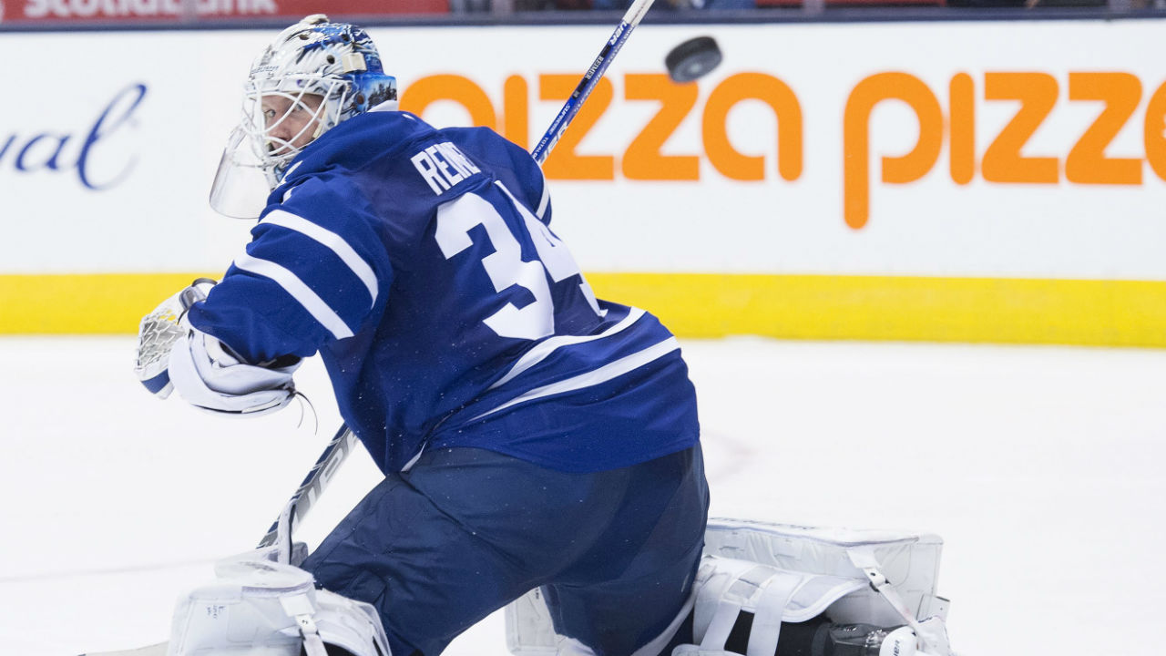 Maple Leafs’ Reimer leaves practice after taking awkward fall