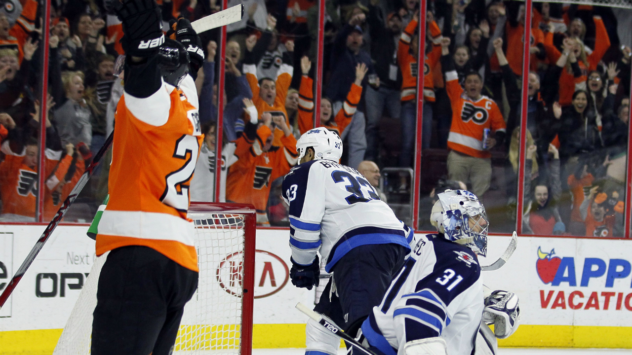 Giroux’s overtime goal gets Flyers past Jets