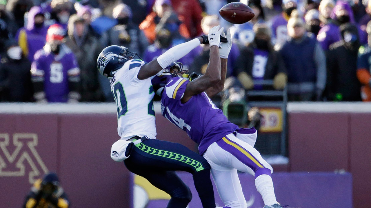 Jeremy-Lane;-Stefon-Diggs;-Seattle-Seahawks;-Minnesota-Vikings;-NFL