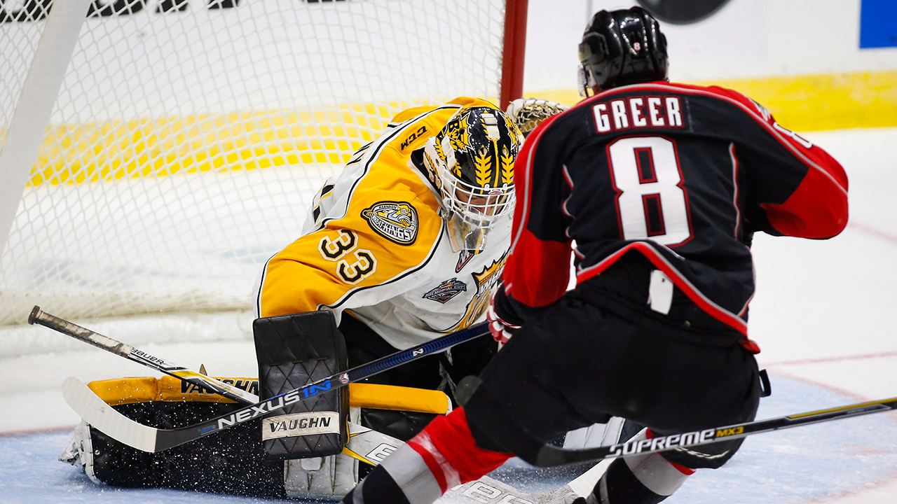 A.J. Greer at the 2016 Memorial Cup with the Rouyn-Noranda Huskies. (Jeff McIntosh/CP)