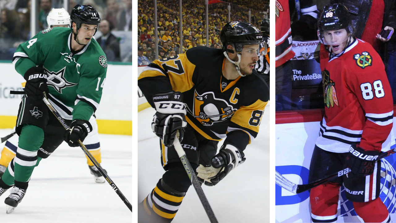 Jamie-Benn,-Sidney-Crosby,-and-Patrick-Kane-were-announced-as-finalists-for-the-Hart-Trophy-Saturday.-(AP)