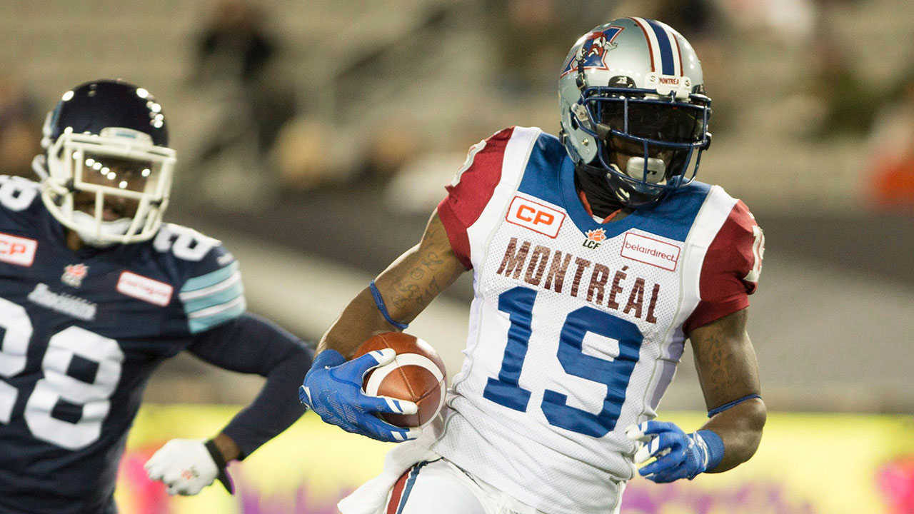 Montreal Alouettes' S.J. Green (19). (Peter Power/CP)