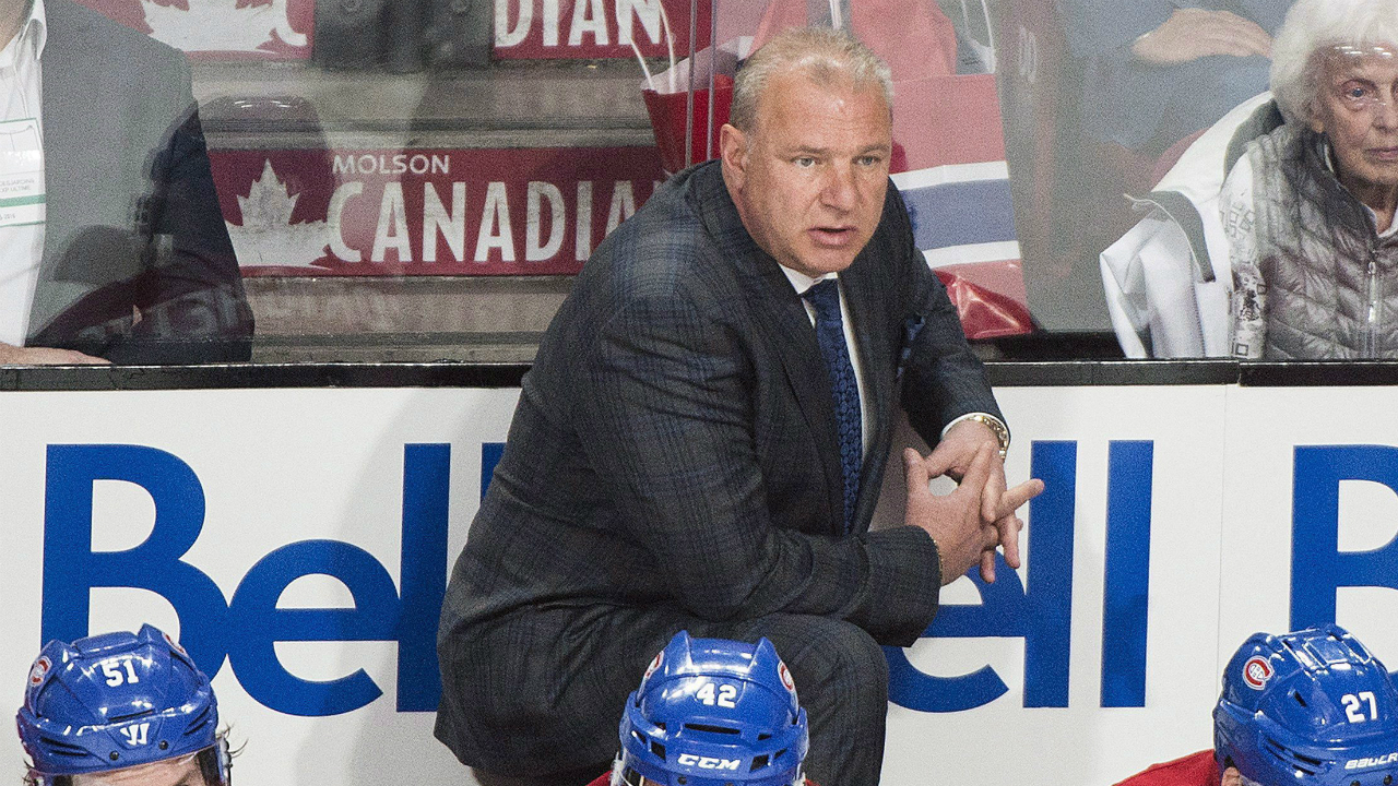 Montreal-Canadiens-head-coach-Michel-Therrien-looks-on-from-the-bench-during-first-period-NHL-hockey-action-against-the-Tampa-Bay-Lightning-in-Montreal,-Saturday,-April-9,-2016.-THE-CANADIAN-PRESS/Graham-Hughes