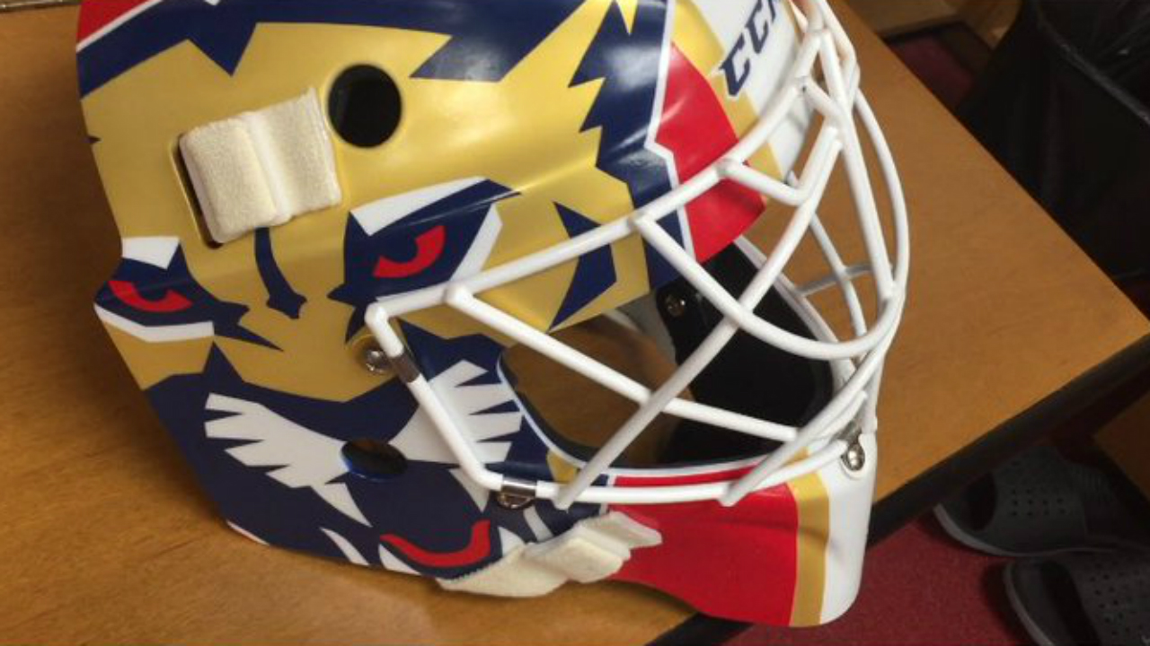 LUONGO'S MASK, ALL SHINY AND NEW - Florida Panthers Virtual Vault