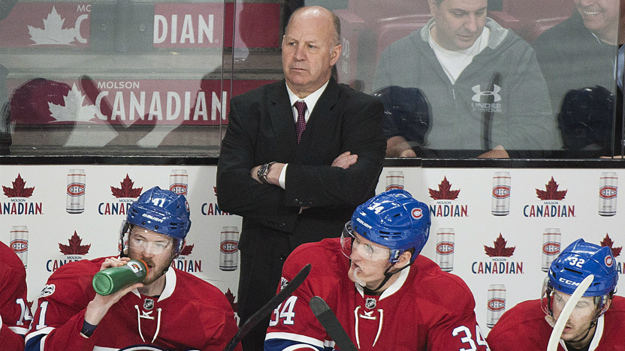 Montreal-Canadiens-head-coach-Claude-Julien-looks-on-during-third-period-NHL-hockey-action-against-the-Winnipeg-Jets-in-Montreal,-Saturday,-February-18,-2017.-(Graham-Hughes/CP)