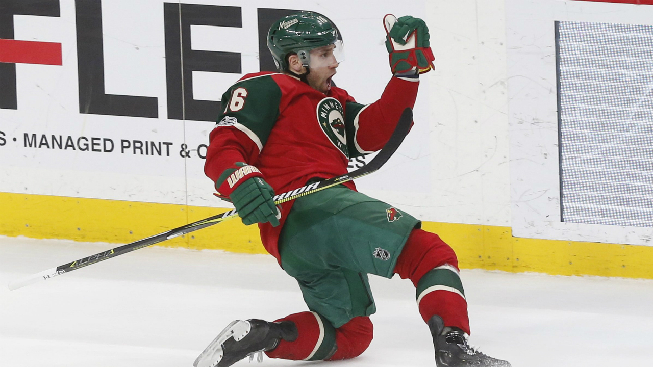 Minnesota-Wild's-Jason-Zucker-celebrates-his-second-goal-of-the-game-off-Nashville-Predators-goalie-Pekka-Rinne,-of-Finland,-during-the-third-period-of-an-NHL-hockey-game,-Saturday,-Feb.-18,-2017,-in-St.-Paul,-Minn.-The-Wild-won-5-2.-(Jim-Mone/AP)