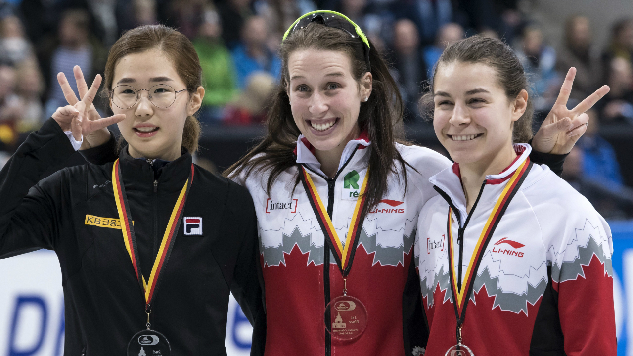 Marianne-St-Gelais-of-Canada,-centre.-(Jens-Meyer/AP)