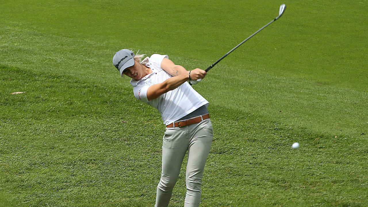 England's-Melissa-Reid-on-the-7th-hole-during-day-three-of-the-Women's-British-Open-at-Woburn-Golf-Club.-Saturday-July-30,-2016.-The-Women's-British-Open-was-established-by-the-Ladies'-Golf-Union-in-1976-and-was-intended-to-serve-as-the-women's-equivalent-of-The-Open-Championship-(Steve-Paston/PA-via-AP)