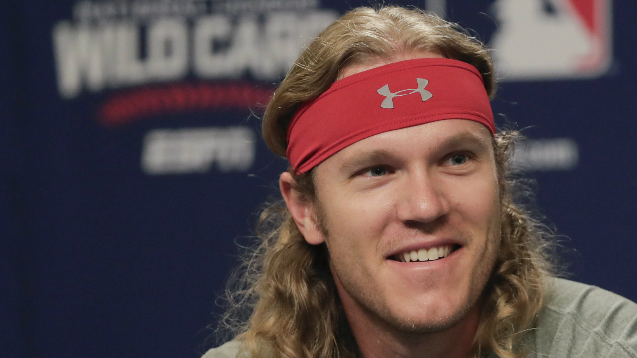 In-this-Oct.-4,-2016,-file-photo,-New-York-Mets-starting-pitcher-Noah-Syndergaard-answers-questions-during-a-news-conference-in-New-York.-Syndergaard-is-the-only-established-starting-pitcher-on-the-club-who-made-it-through-a-full-season-last-year.-(Julie-Jacobson,-File/AP)