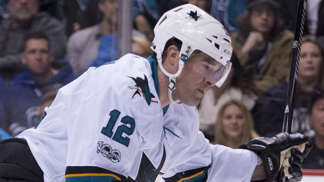 San-Jose-Sharks-left-wing-Patrick-Marleau-(12)-celebrates-his-goal-against-the-Vancouver-Canucks-during-first-period-NHL-action-in-Vancouver,-B.C.-Thursday,-Feb.-2,-2017.-(Jonathan-Hayward/CP)