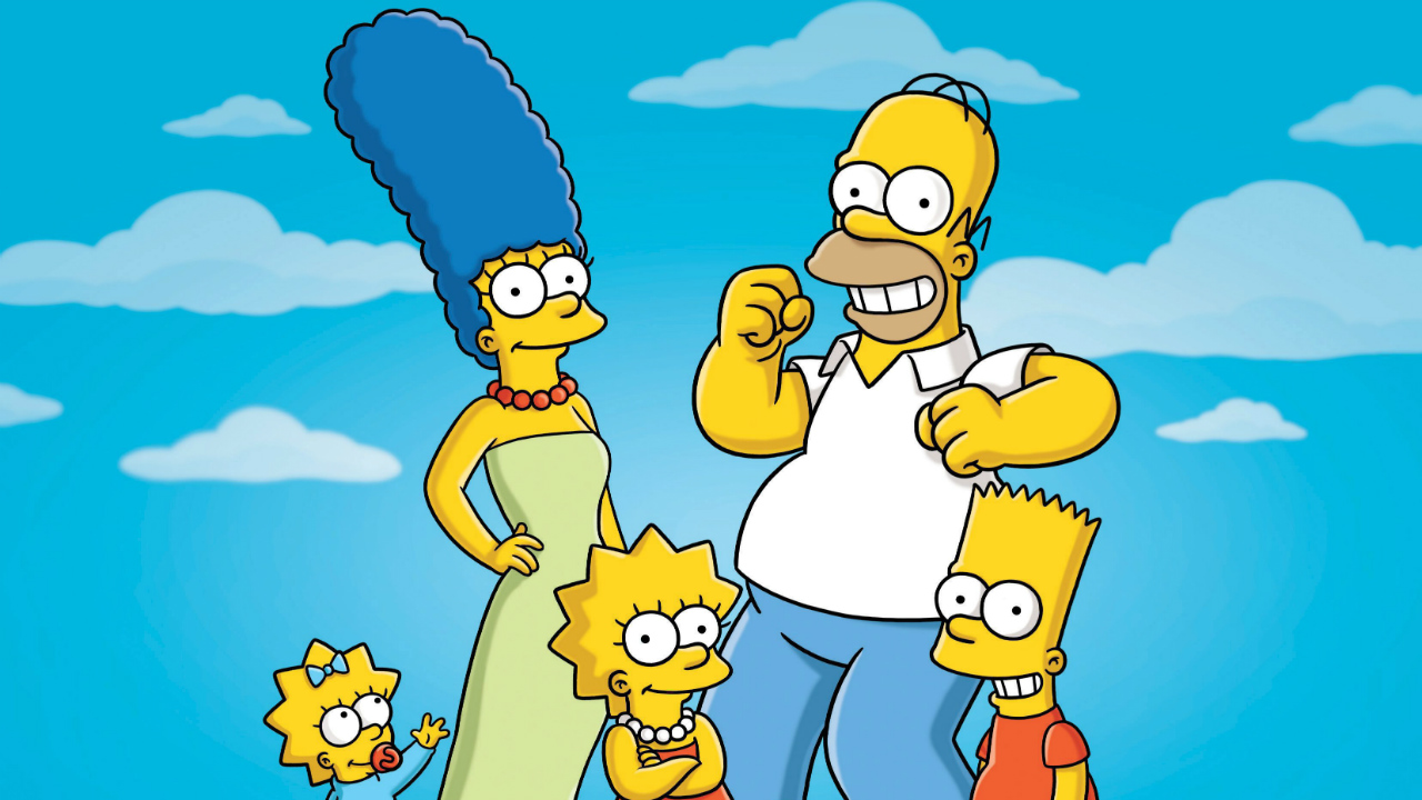 In-this-undated-publicity-photo-released-by-Fox,-characters-from-the-animated-series,-"The-Simpsons,"-from-left,-Maggie,-Marge,-Lisa,-Homer-and-Bart,-are-shown.-(Fox/AP)