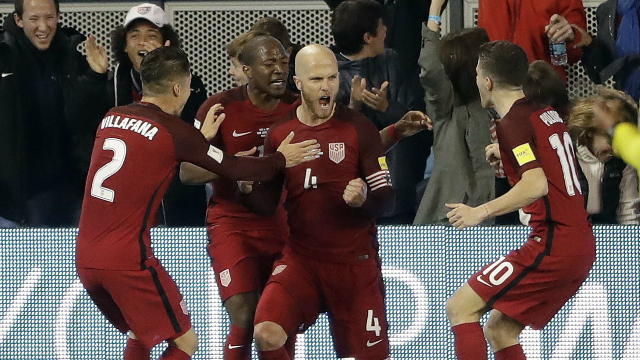 United-States'-Michael-Bradley-(4)-celebrates-his-goal-with-teammates-during-the-first-half-of-a-World-Cup-qualifying-soccer-match-against-Honduras-on-Friday,-March-24,-2017,-in-San-Jose,-Calif.-(Marcio-Jose-Sanchez/AP)