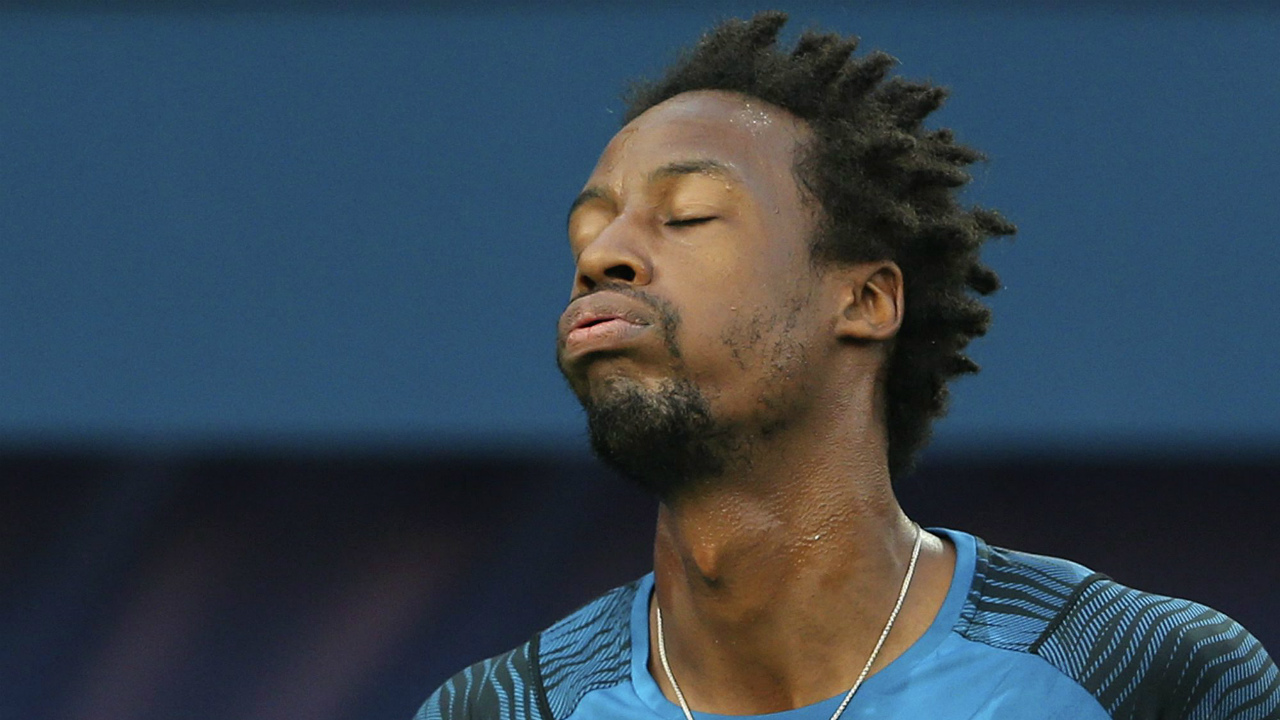 Gael-Monfils-of-France-reacts-in-a-match-against-Daniel-Evans-of-Great-Britain-during-the-Dubai-Tennis-Championships,-in-Dubai,-United-Arab-Emirates,-Wednesday,-March-1,-2017.-(Kamran-Jebreili/AP)