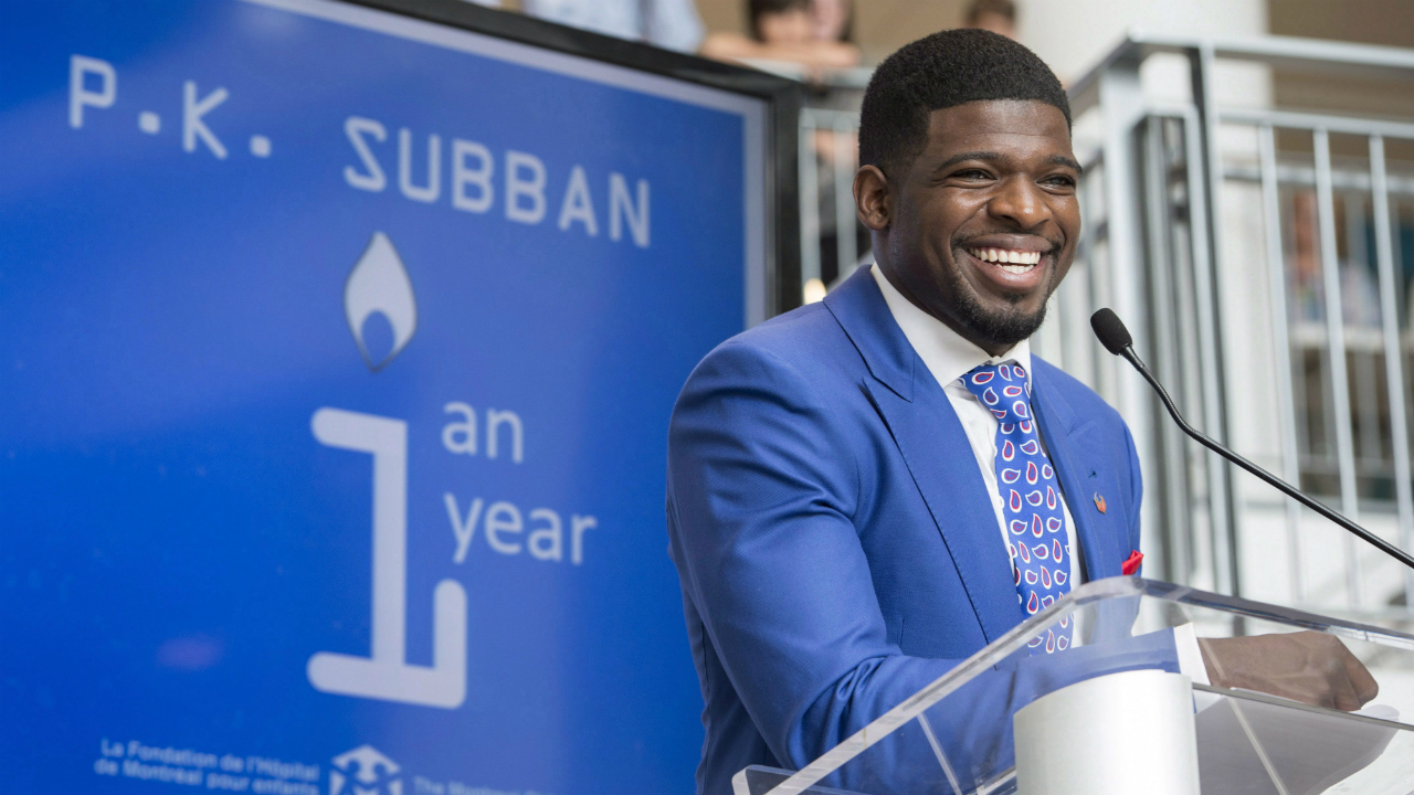 Subban honoured with medal for charity work in Montreal